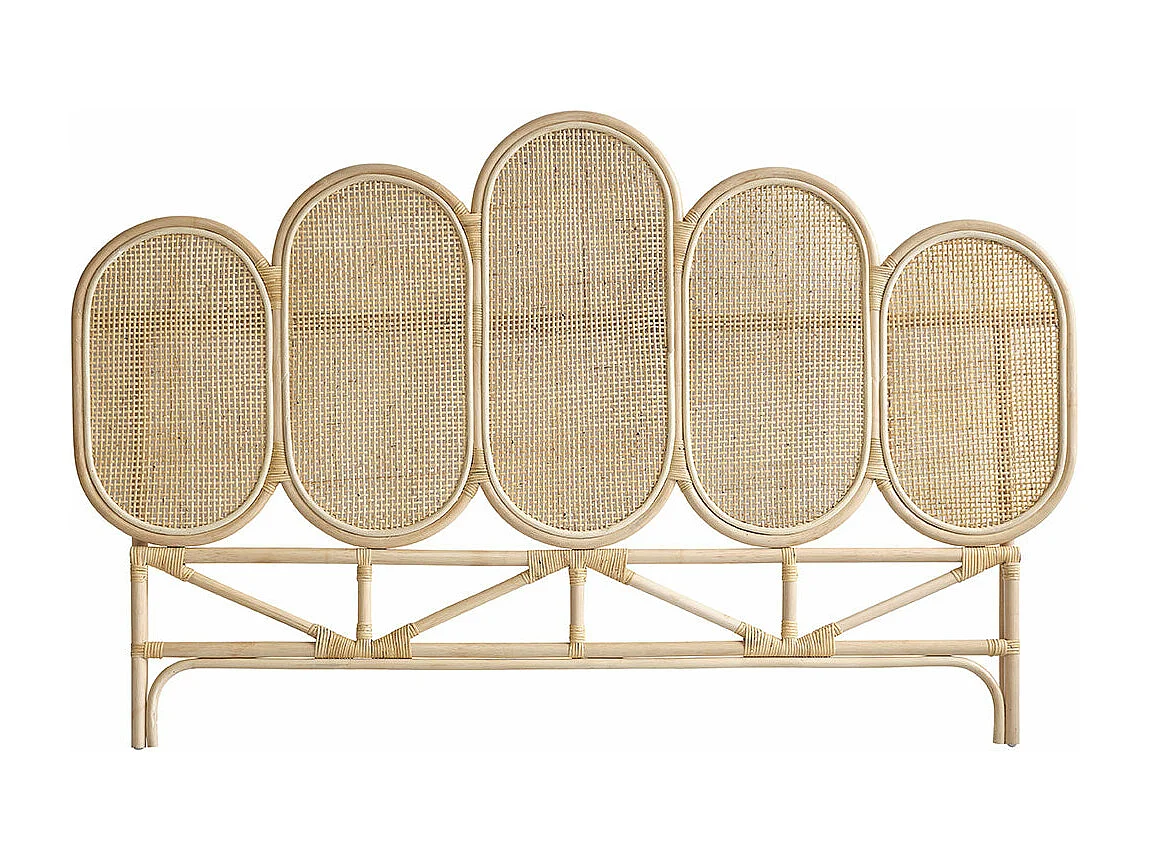 Testiera in rattan e cannage 160 cm