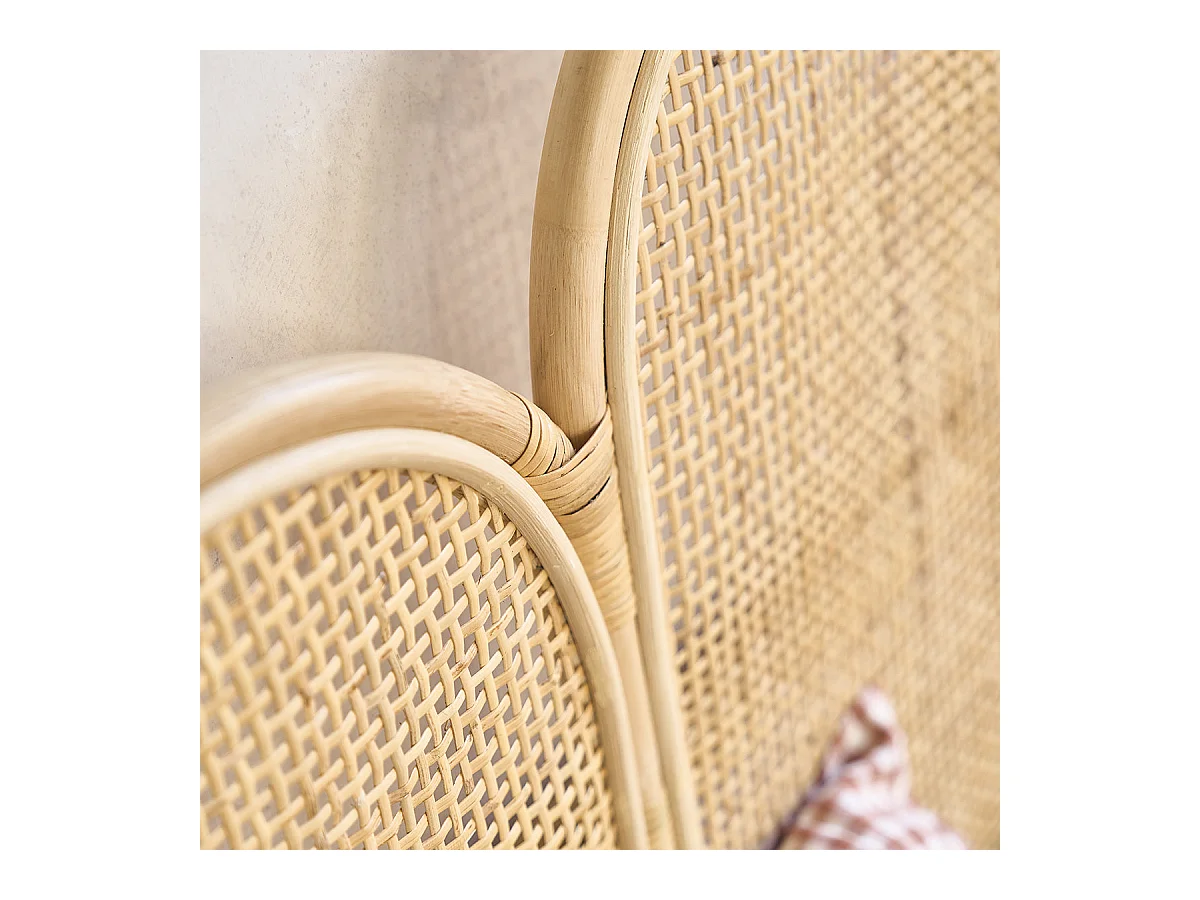 Cabecero de cama de ratán y rejilla 160 cm