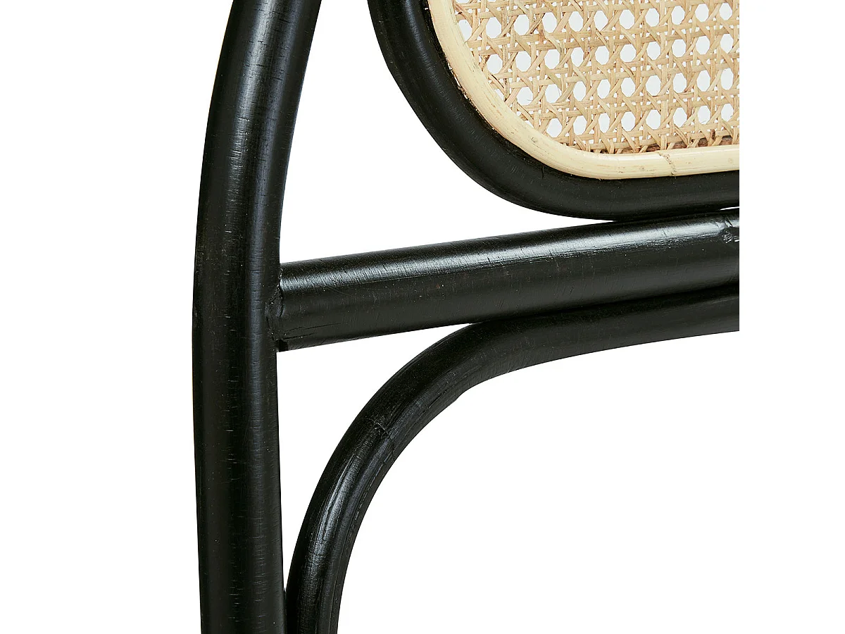 Cabecero de rejilla y ratán negro 160 cm