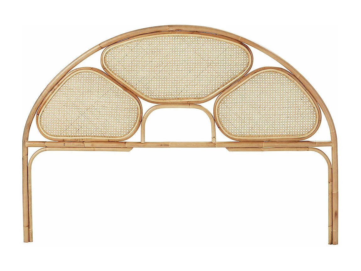 Cabecero de cama de ratán y rejilla 160 cm