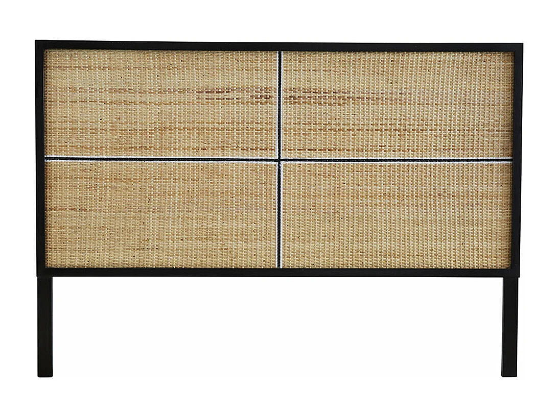 Tête de lit en mindi massif et rotin 160 cm