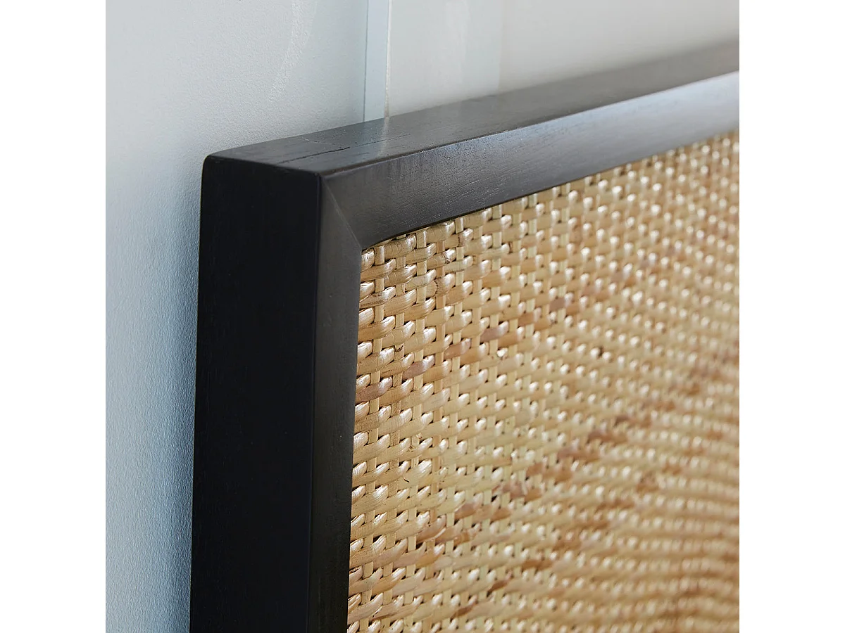 Tête de lit en mindi massif et rotin 160 cm