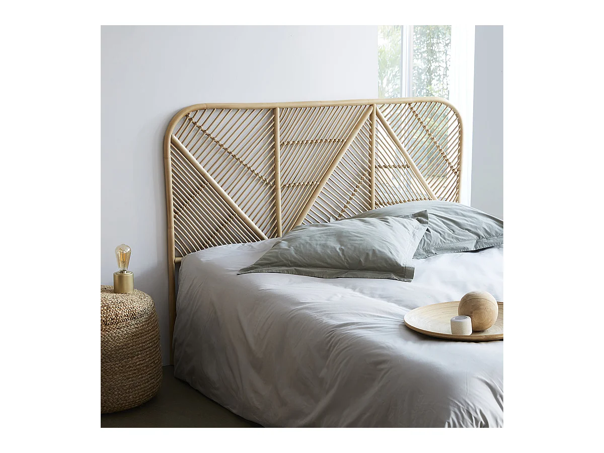 Tête de lit en rotin naturel 160 cm