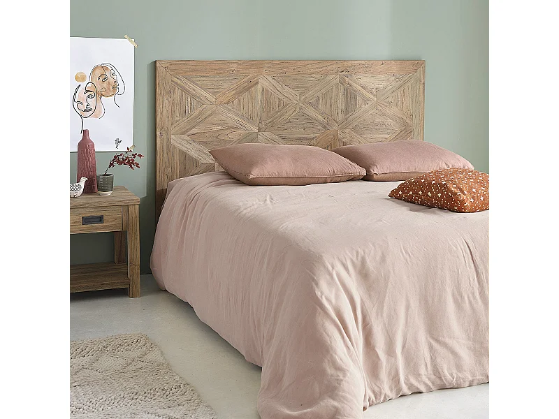 Cabecero de cama de madera teca reciclada maciza 160 cm