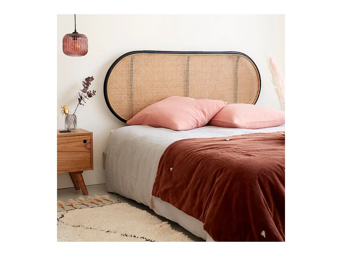Tête de lit en rotin et cannage 160 cm