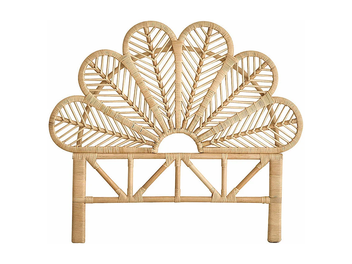 Tête de lit en rotin naturel 90 cm