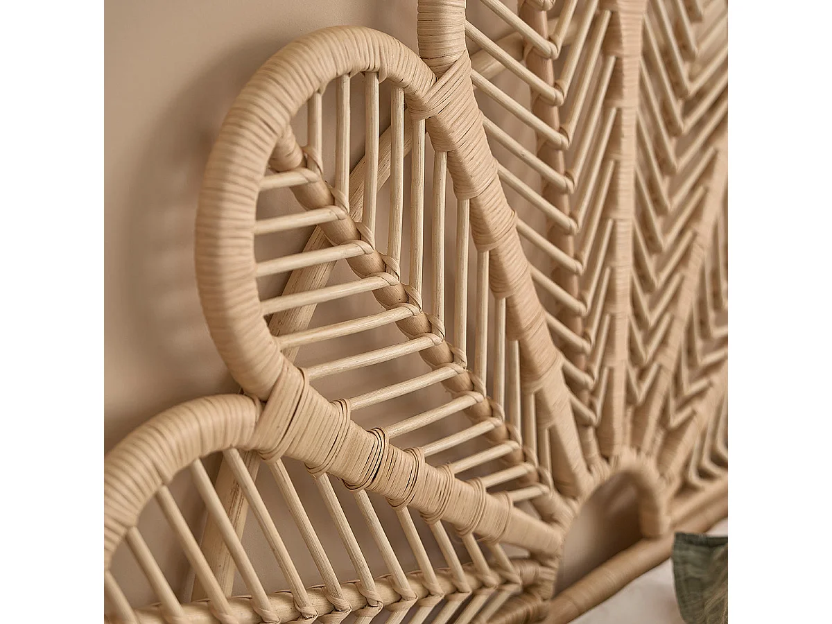 Tête de lit en rotin naturel 90 cm