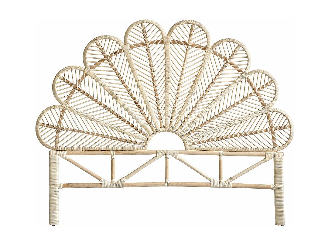 Testiera in rattan bohémien 140 cm