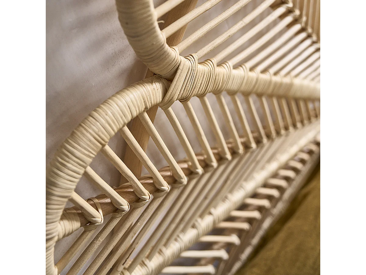 Testiera in rattan bohémien 140 cm