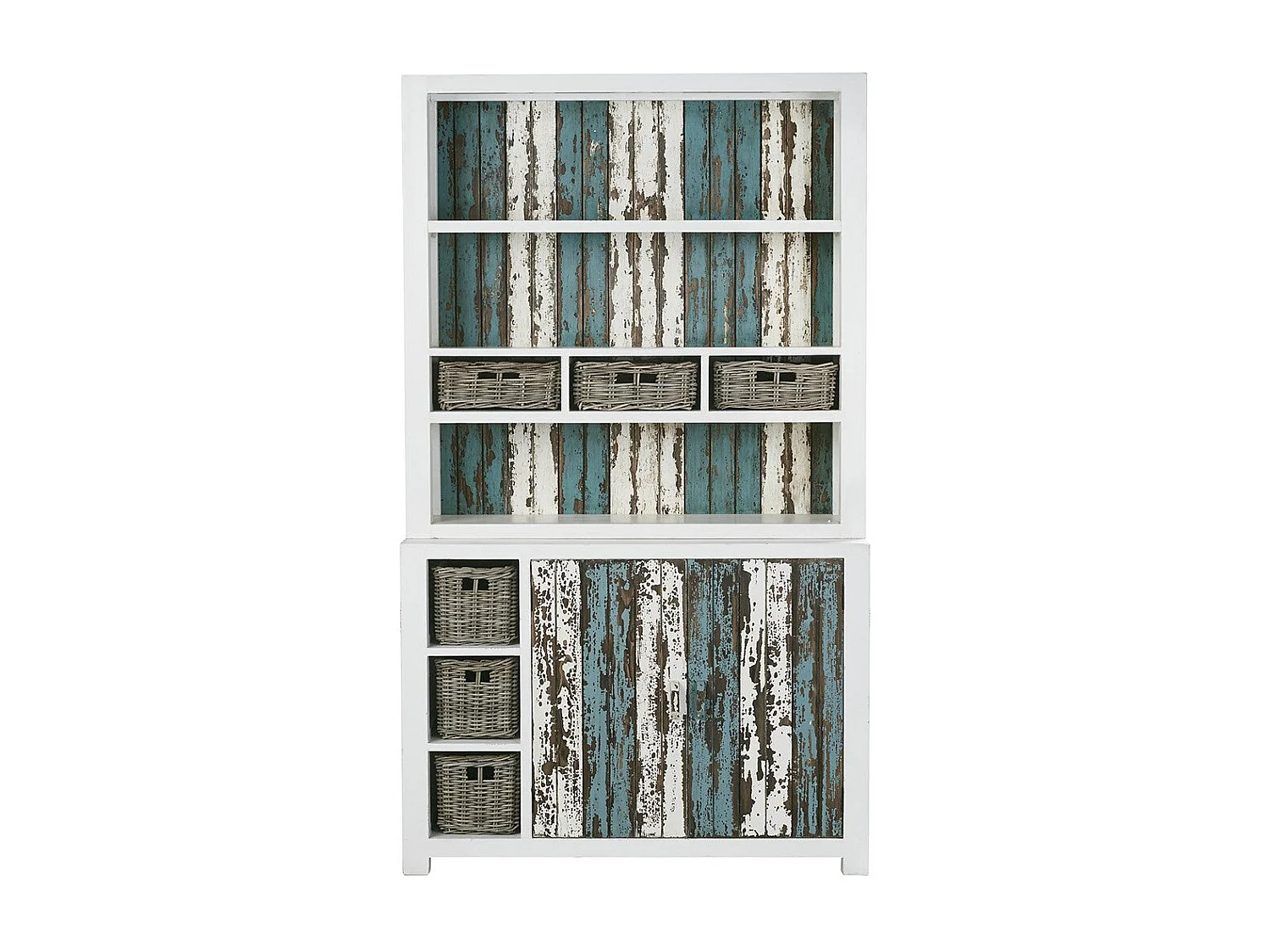 Bibliothèque en bois recyclé massif 125 cm