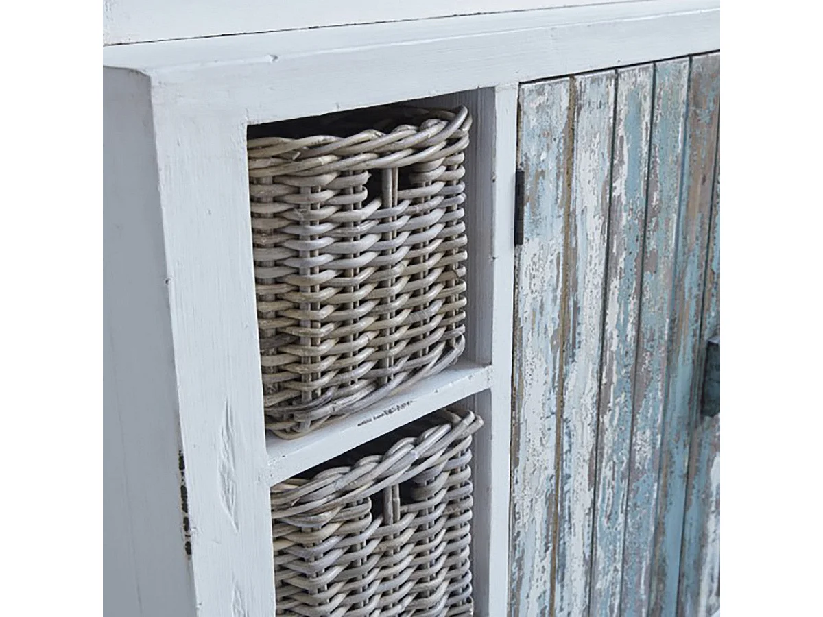 Bibliothèque en bois recyclé massif 125 cm