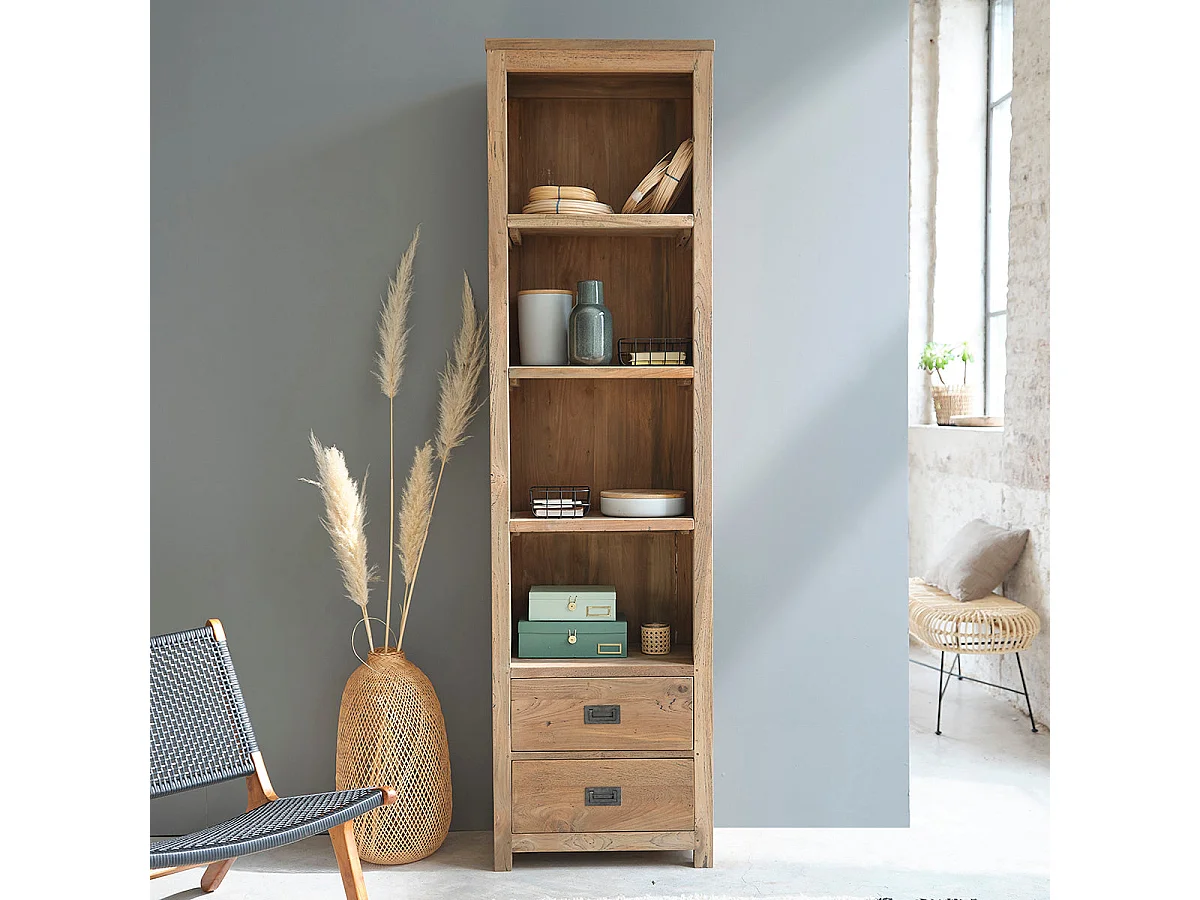 Libreria in teak riciclato massello