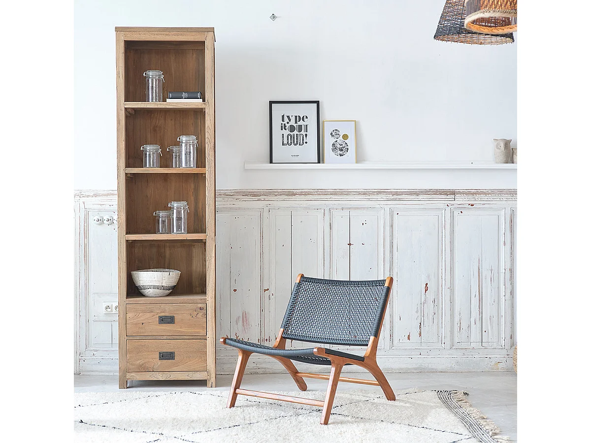 Libreria in teak riciclato massello