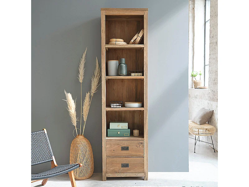 Libreria in teak riciclato massello