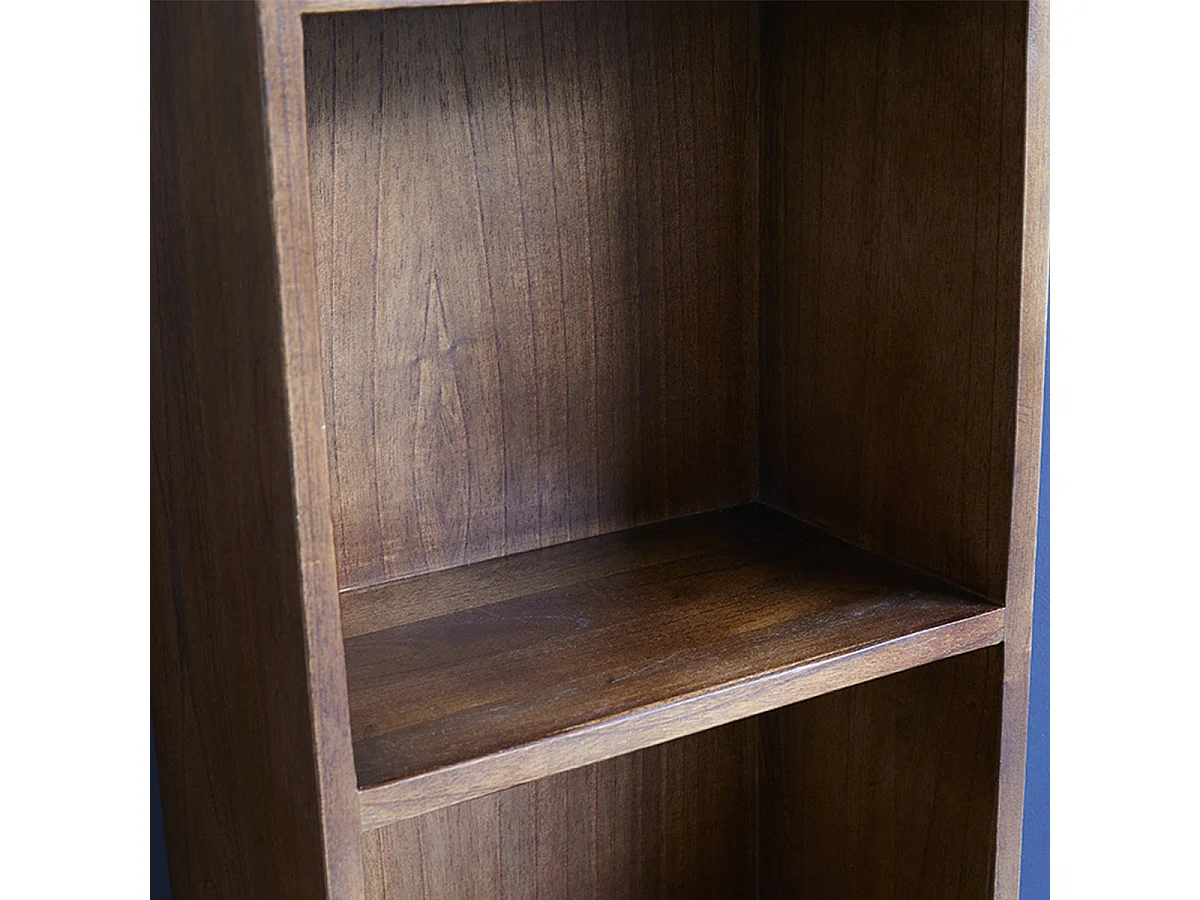 Colonne en mindi massif finition noyer