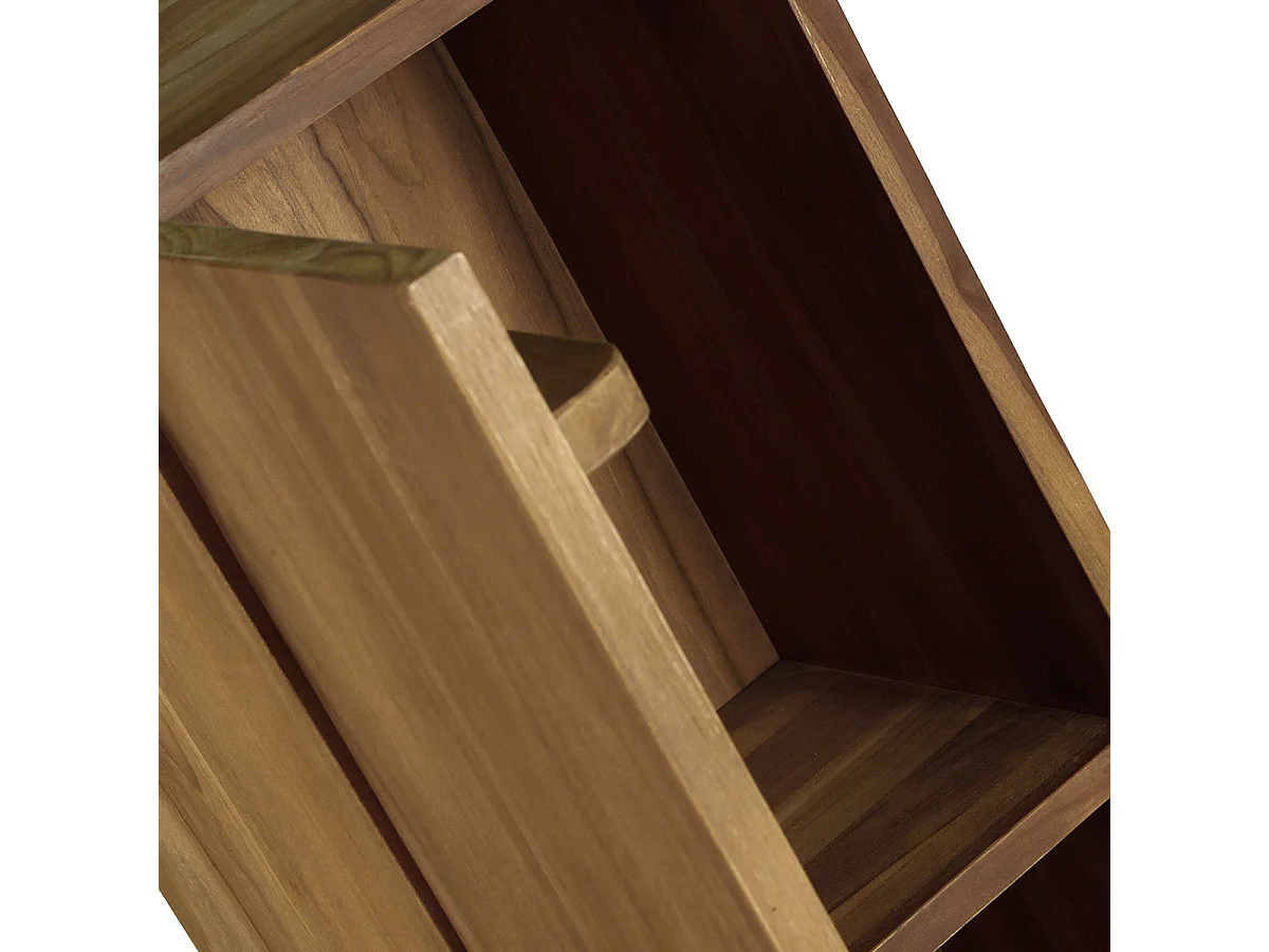 Colonne de salle de bain en teck massif suspendue