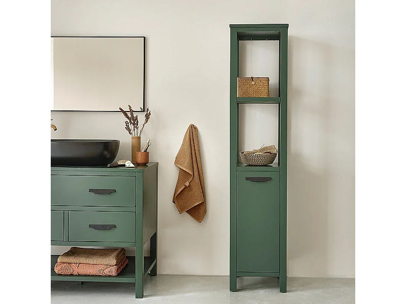 Armario de baño flotante de madera de teca maciza