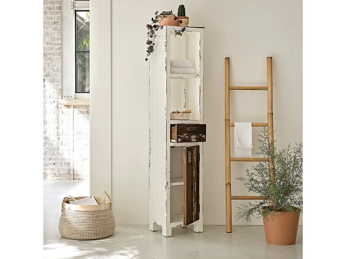 Colonne en bois de pin recyclé