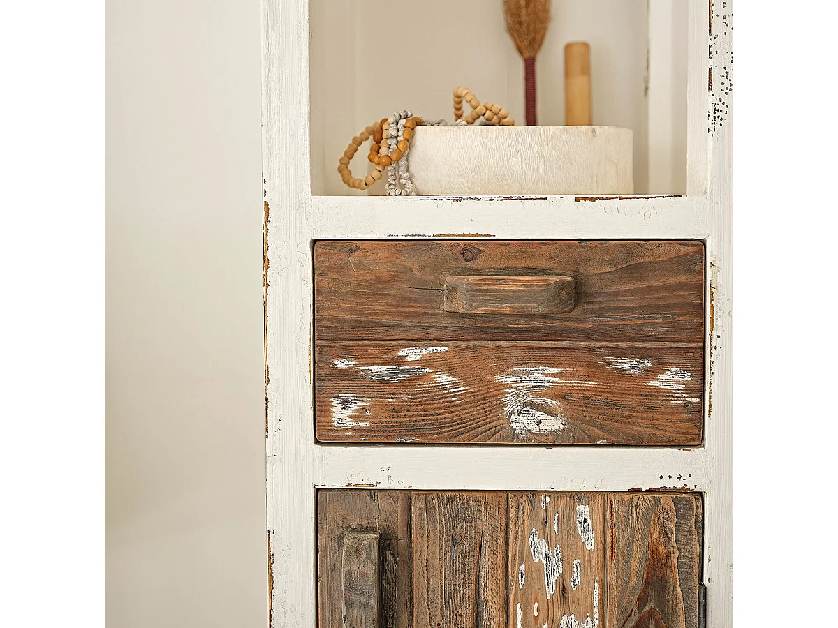 Colonne en bois de pin recyclé