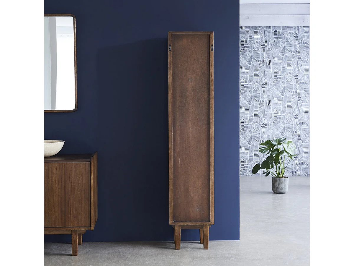 Armario de baño de madera de mindi maciza