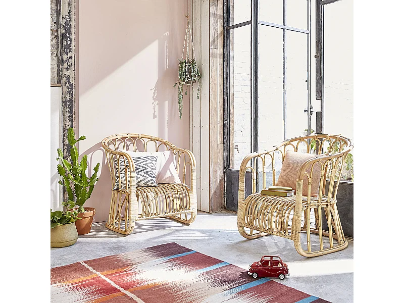 2 poltrone in rattan