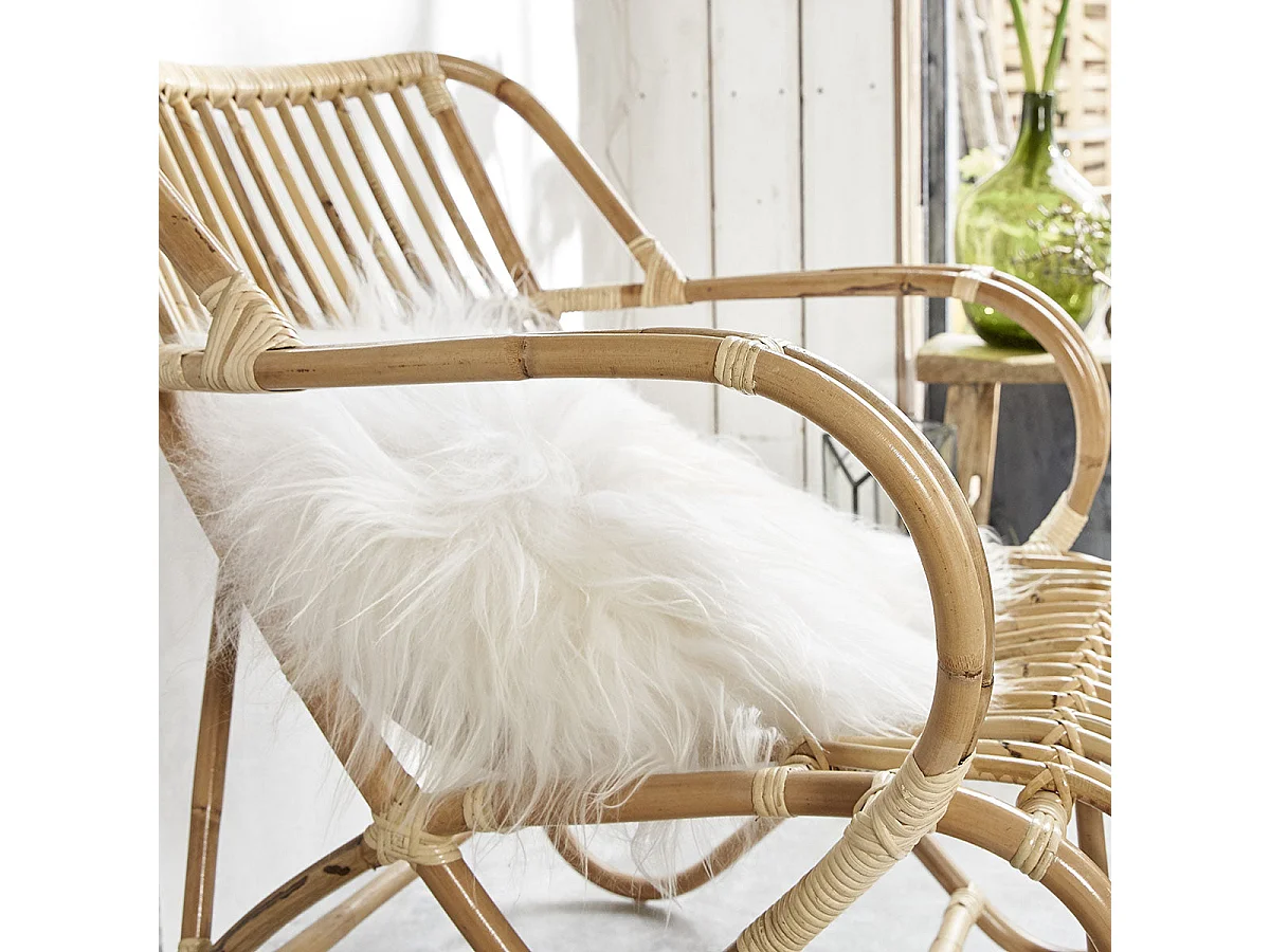 Fauteuil en rotin naturel vintage