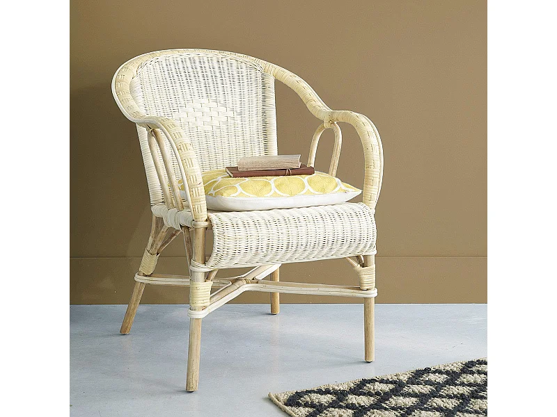 Fauteuil bohème en rotin naturel