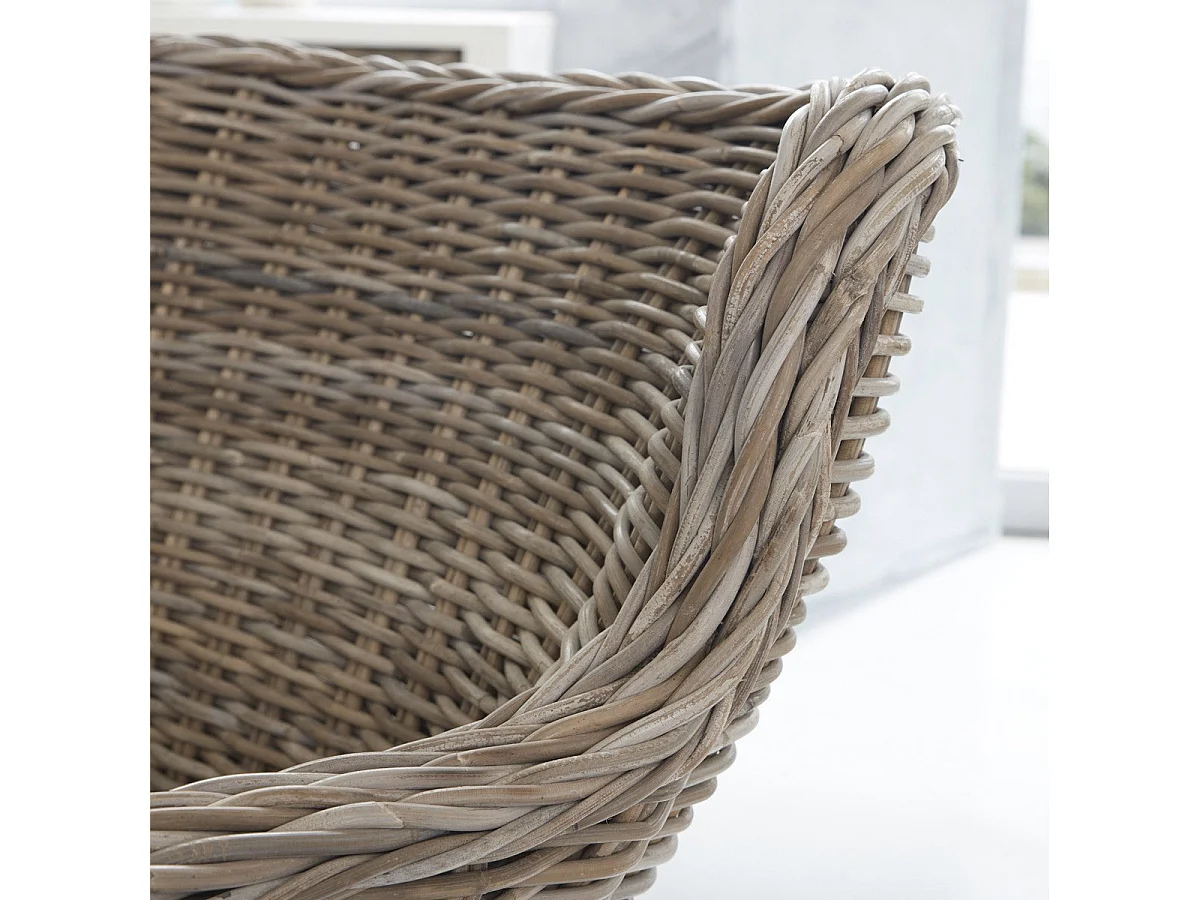 Fauteuil bohème en rotin naturel tressé