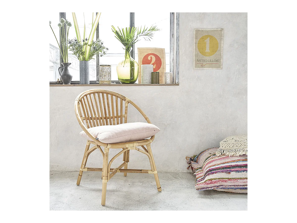 Fauteuil en rotin naturel