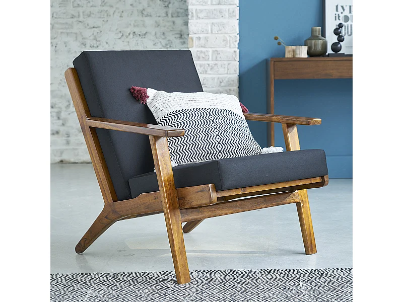 Poltrona in legno massello di teak