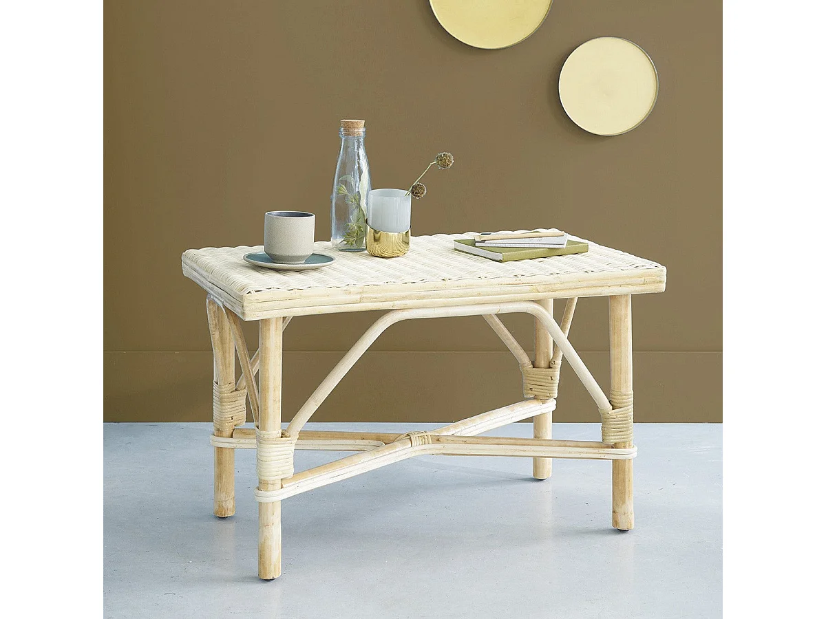 Ensemble en rotin 1 canapé 2 fauteuils et 1 table basse