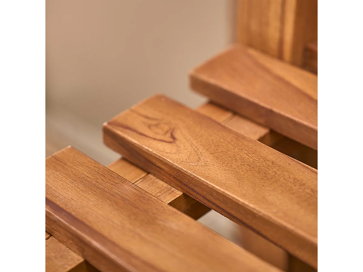 Banco de jardín de madera teca maciza aceitada