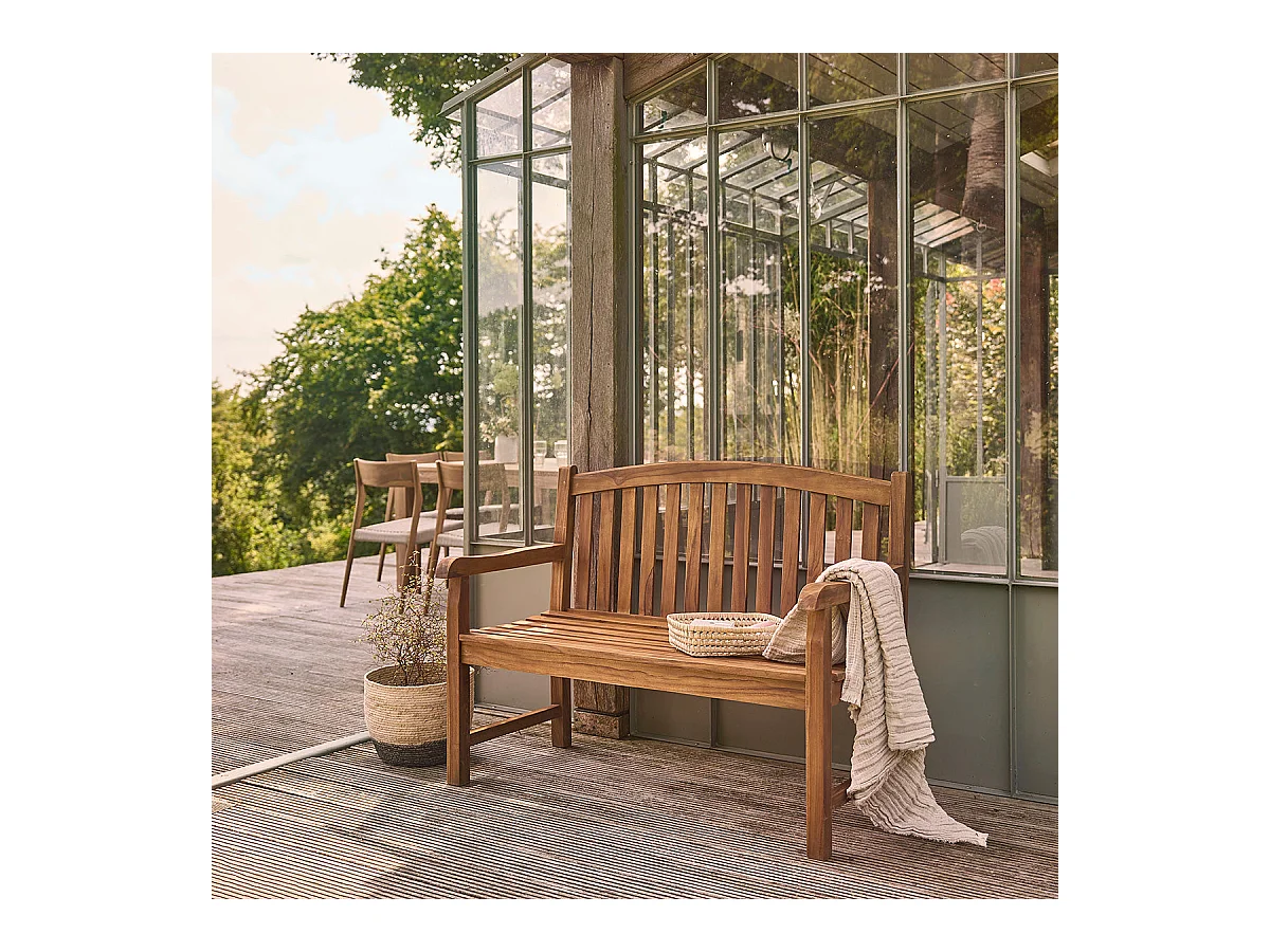 Banc de jardin en teck huilé massif