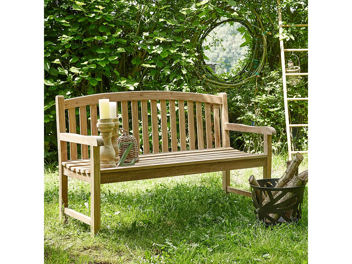 Banc de jardin en teck massif 3 places