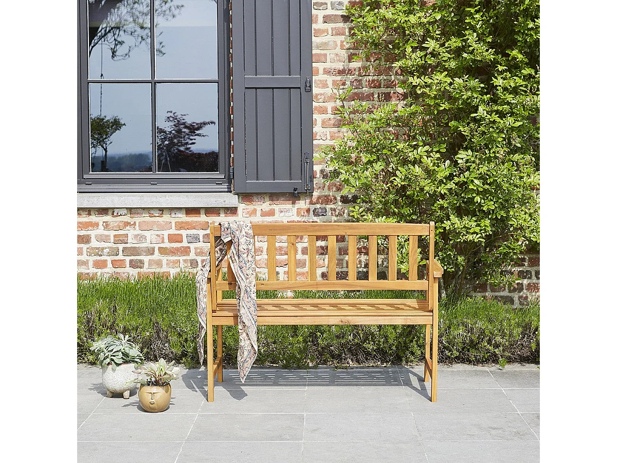 Panca da giardino in legno massello di acacia