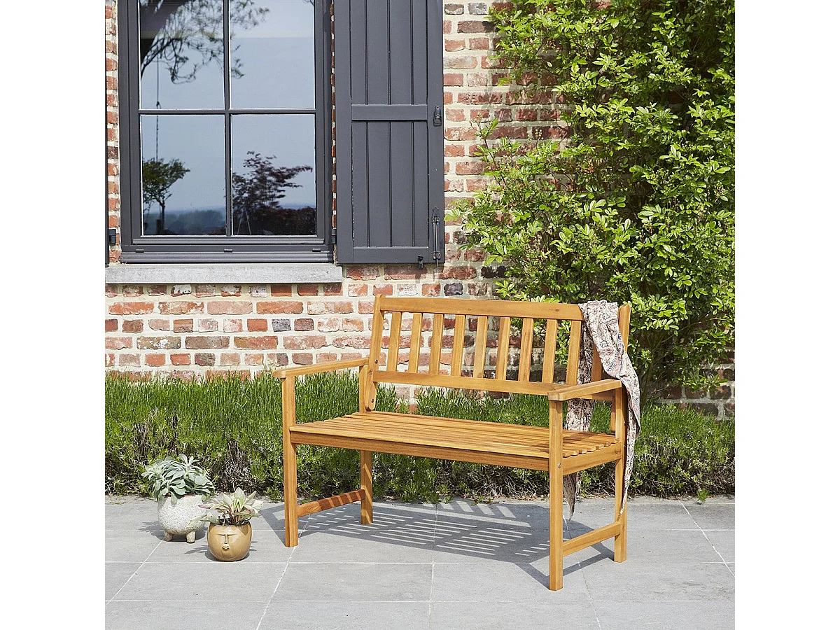 Panca da giardino in legno massello di acacia