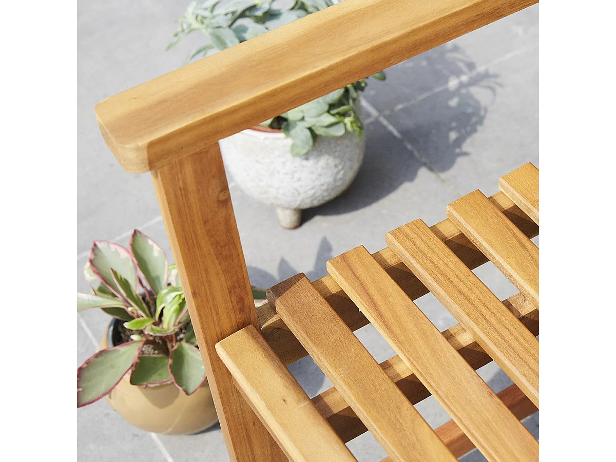 Panca da giardino in legno massello di acacia