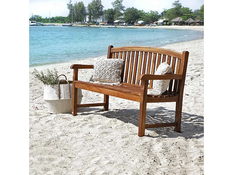 Banc de jardin en teck huilé massif