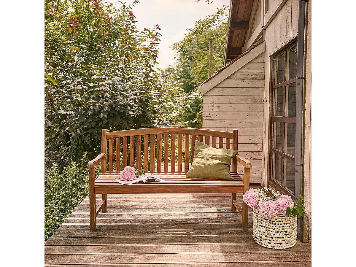 Banc de jardin en teck huilé massif