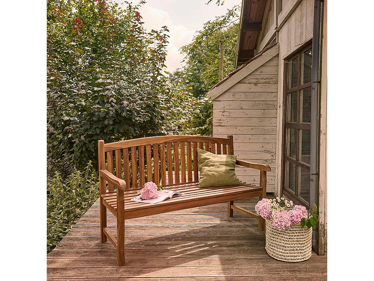 Banc de jardin en teck huilé massif