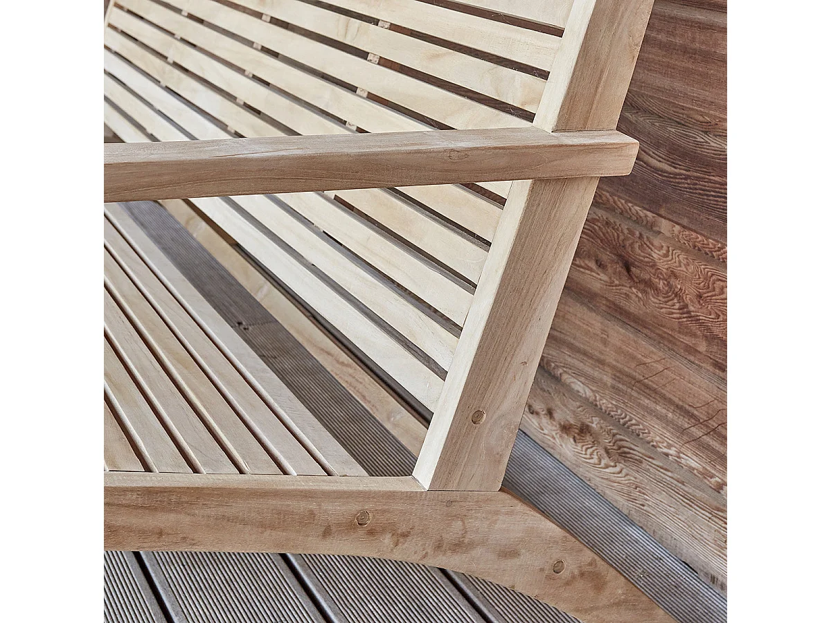 Banco de madera de teca maciza de 160 cm