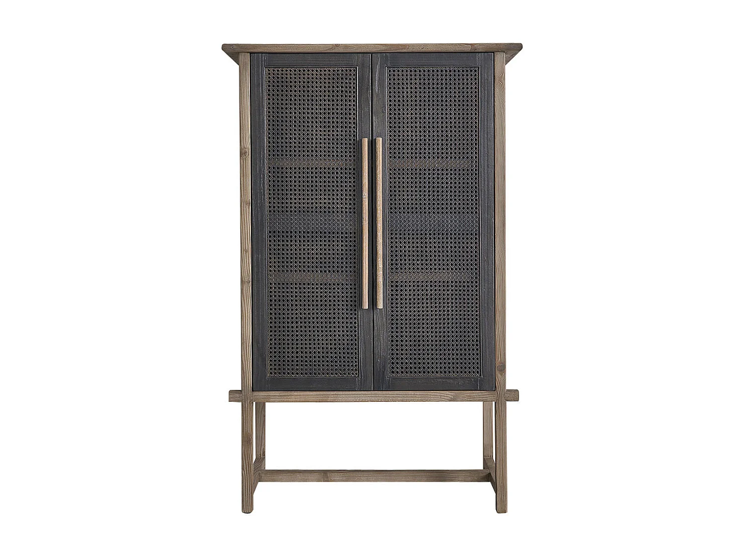 Armoire 2 portes en bois de pin massif recyclé