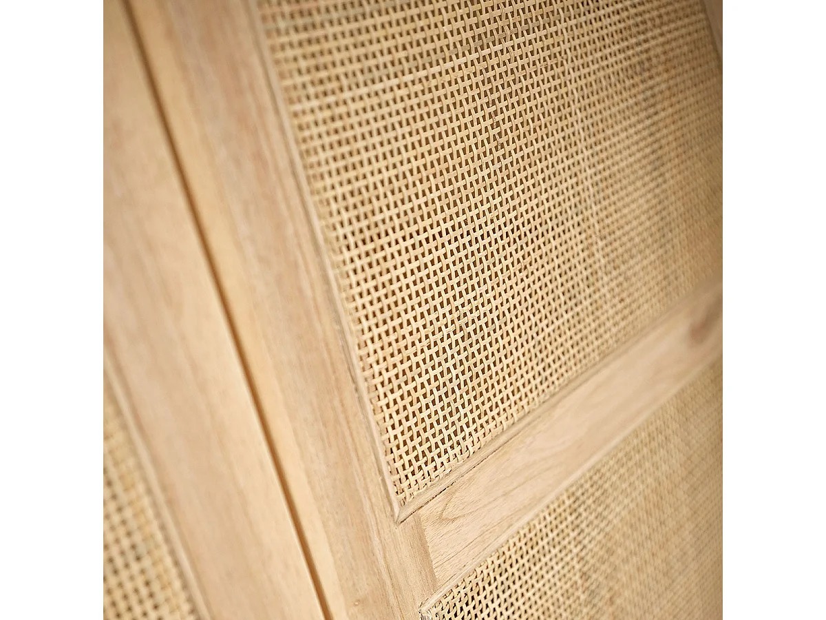 Armario de madera de mindi maciza de 190 cm