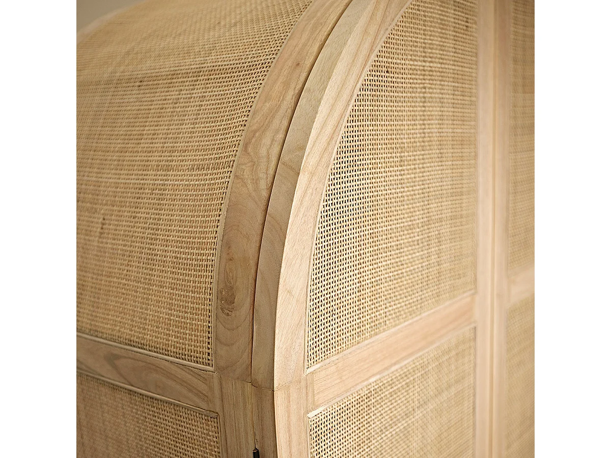 Armario de madera de mindi maciza de 190 cm