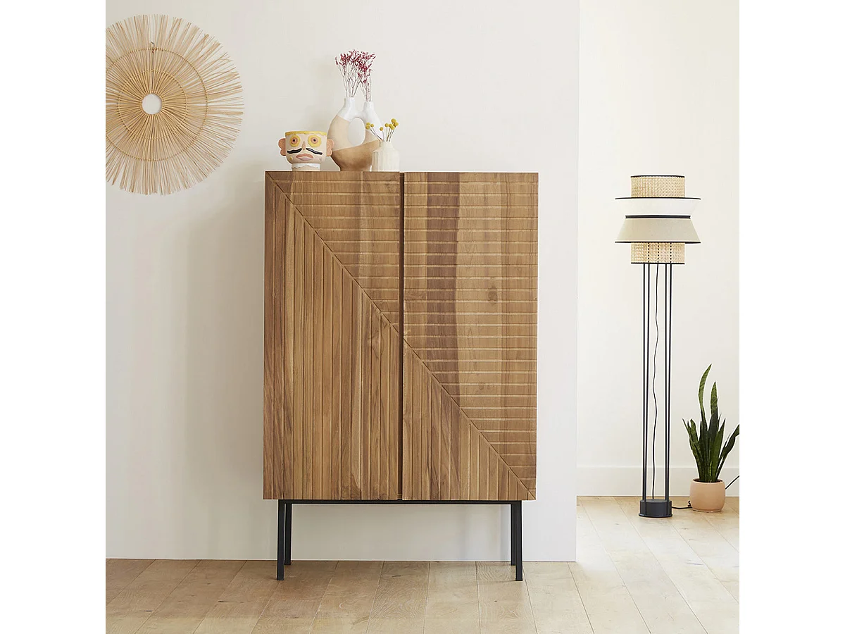 Armario de madera de teca maciza