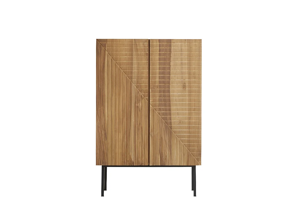 Sedia da giardino pieghevole in teak massello