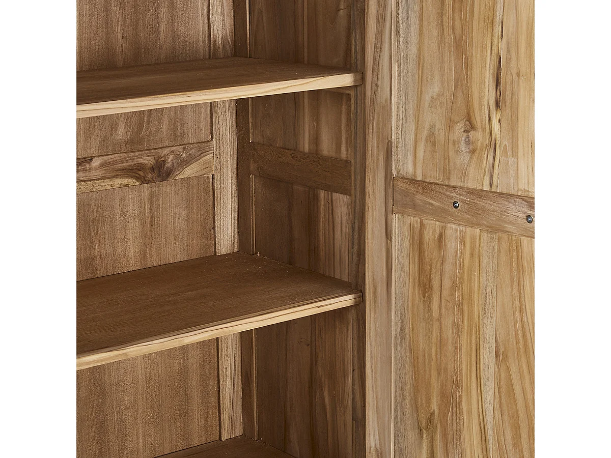 Armoire 2 portes en bois de teck massif