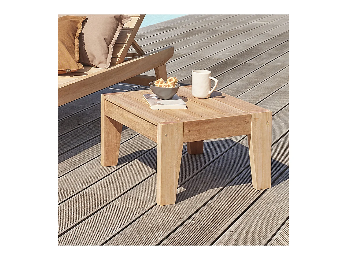 Table basse de jardin en teck massif