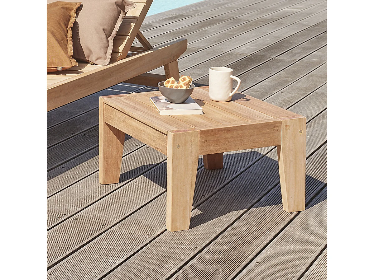 Table basse de jardin en teck massif