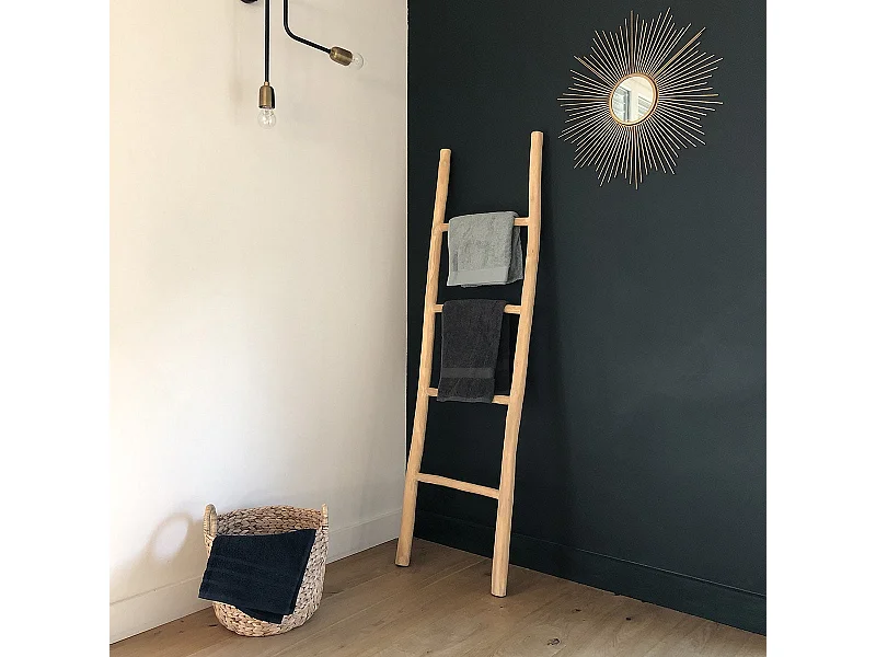 Echelle porte-serviette en teck massif 150 cm